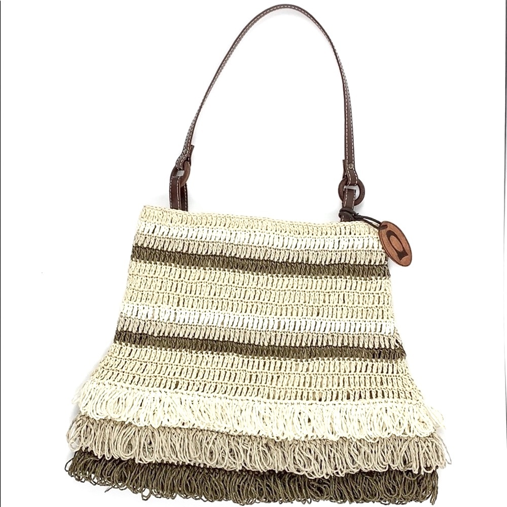 AUGUST | Boho Straw Woven Striped Purse Bag 👜
